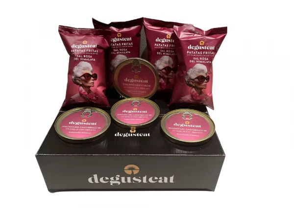 Pack "Anchoas del Cantábrico en AOVE + Boquerón" (4 bolsas de patatas fritas de REGALO)